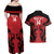 Custom Kenya Rugby Couples Matching Off Shoulder Maxi Dress and Hawaiian Shirt 2024 Go Champions Simbas - Red