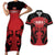 Custom Kenya Rugby Couples Matching Short Sleeve Bodycon Dress and Hawaiian Shirt 2024 Go Champions Simbas - Red