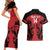 Custom Kenya Rugby Couples Matching Short Sleeve Bodycon Dress and Hawaiian Shirt 2024 Go Champions Simbas - Red