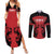 Custom Kenya Rugby Couples Matching Summer Maxi Dress and Long Sleeve Button Shirt 2024 Go Champions Simbas - Red