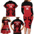 Custom Kenya Rugby Family Matching Long Sleeve Bodycon Dress and Hawaiian Shirt 2024 Go Champions Simbas - Red