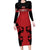 Custom Kenya Rugby Family Matching Long Sleeve Bodycon Dress and Hawaiian Shirt 2024 Go Champions Simbas - Red