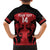 Custom Kenya Rugby Family Matching Off The Shoulder Long Sleeve Dress and Hawaiian Shirt 2024 Go Champions Simbas - Red