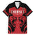 Custom Kenya Rugby Family Matching Off The Shoulder Long Sleeve Dress and Hawaiian Shirt 2024 Go Champions Simbas - Red