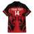 Custom Kenya Rugby Family Matching Off The Shoulder Long Sleeve Dress and Hawaiian Shirt 2024 Go Champions Simbas - Red