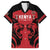 Custom Kenya Rugby Family Matching Off Shoulder Maxi Dress and Hawaiian Shirt 2024 Go Champions Simbas - Red