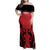 Custom Kenya Rugby Family Matching Off Shoulder Maxi Dress and Hawaiian Shirt 2024 Go Champions Simbas - Red