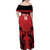 Custom Kenya Rugby Family Matching Off Shoulder Maxi Dress and Hawaiian Shirt 2024 Go Champions Simbas - Red