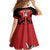 Custom Kenya Rugby Family Matching Off Shoulder Short Dress and Hawaiian Shirt 2024 Go Champions Simbas - Red