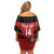 Custom Kenya Rugby Family Matching Off Shoulder Short Dress and Hawaiian Shirt 2024 Go Champions Simbas - Red