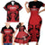 Custom Kenya Rugby Family Matching Short Sleeve Bodycon Dress and Hawaiian Shirt 2024 Go Champions Simbas - Red