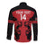 Custom Kenya Rugby Long Sleeve Button Shirt 2024 Go Champions Simbas - Red