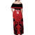 Custom Kenya Rugby Off Shoulder Maxi Dress 2024 Go Champions Simbas - Red