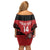 Custom Kenya Rugby Off Shoulder Short Dress 2024 Go Champions Simbas - Red