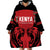 Custom Kenya Rugby Wearable Blanket Hoodie 2024 Go Champions Simbas - Red