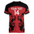 Custom Kenya Rugby Women V-Neck T-Shirt 2024 Go Champions Simbas - Red