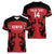 Custom Kenya Rugby Women V-Neck T-Shirt 2024 Go Champions Simbas - Red