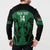 Custom Kenya Rugby Button Sweatshirt 2024 Go Champions Simbas - Green