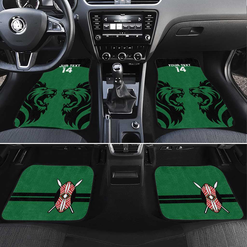 Custom Kenya Rugby Car Mats 2024 Go Champions Simbas - Green