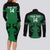 Custom Kenya Rugby Couples Matching Long Sleeve Bodycon Dress and Long Sleeve Button Shirt 2024 Go Champions Simbas - Green