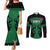 Custom Kenya Rugby Couples Matching Mermaid Dress and Long Sleeve Button Shirt 2024 Go Champions Simbas - Green