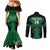 Custom Kenya Rugby Couples Matching Mermaid Dress and Long Sleeve Button Shirt 2024 Go Champions Simbas - Green