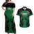 Custom Kenya Rugby Couples Matching Off Shoulder Maxi Dress and Hawaiian Shirt 2024 Go Champions Simbas - Green