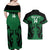 Custom Kenya Rugby Couples Matching Off Shoulder Maxi Dress and Hawaiian Shirt 2024 Go Champions Simbas - Green