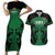 Custom Kenya Rugby Couples Matching Short Sleeve Bodycon Dress and Hawaiian Shirt 2024 Go Champions Simbas - Green