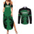 Custom Kenya Rugby Couples Matching Summer Maxi Dress and Long Sleeve Button Shirt 2024 Go Champions Simbas - Green