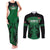 Custom Kenya Rugby Couples Matching Tank Maxi Dress and Long Sleeve Button Shirt 2024 Go Champions Simbas - Green