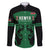 Custom Kenya Rugby Family Matching Long Sleeve Bodycon Dress and Hawaiian Shirt 2024 Go Champions Simbas - Green