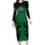 Custom Kenya Rugby Family Matching Long Sleeve Bodycon Dress and Hawaiian Shirt 2024 Go Champions Simbas - Green