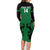 Custom Kenya Rugby Family Matching Long Sleeve Bodycon Dress and Hawaiian Shirt 2024 Go Champions Simbas - Green