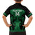 Custom Kenya Rugby Family Matching Off The Shoulder Long Sleeve Dress and Hawaiian Shirt 2024 Go Champions Simbas - Green