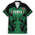 Custom Kenya Rugby Family Matching Off The Shoulder Long Sleeve Dress and Hawaiian Shirt 2024 Go Champions Simbas - Green