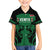 Custom Kenya Rugby Family Matching Off The Shoulder Long Sleeve Dress and Hawaiian Shirt 2024 Go Champions Simbas - Green