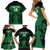 Custom Kenya Rugby Family Matching Short Sleeve Bodycon Dress and Hawaiian Shirt 2024 Go Champions Simbas - Green