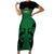 Custom Kenya Rugby Family Matching Short Sleeve Bodycon Dress and Hawaiian Shirt 2024 Go Champions Simbas - Green