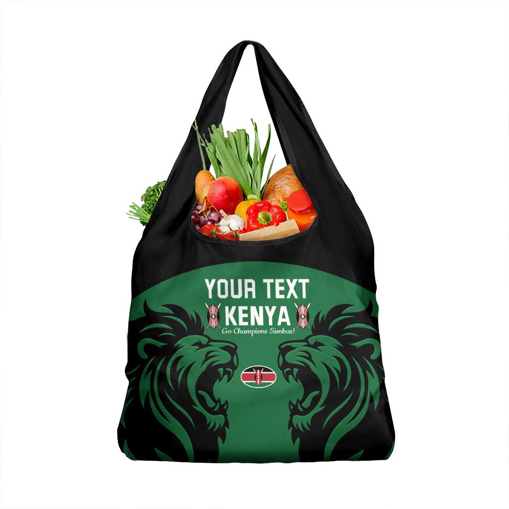 Custom Kenya Rugby Grocery Bag Go Champions Simbas - Green