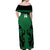 Custom Kenya Rugby Off Shoulder Maxi Dress 2024 Go Champions Simbas - Green