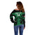 Custom Kenya Rugby Off Shoulder Sweater 2024 Go Champions Simbas - Green