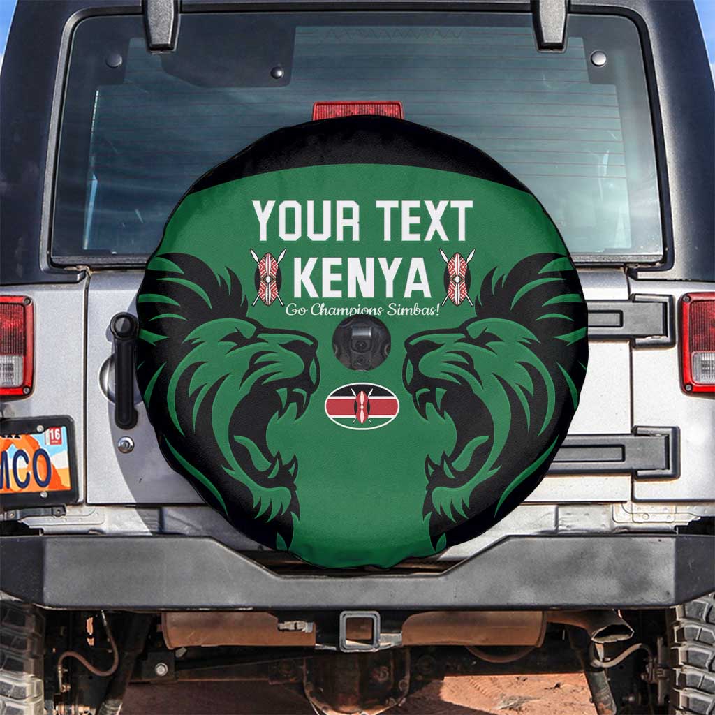 Custom Kenya Rugby Spare Tire Cover 2024 Go Champions Simbas - Green