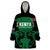 Custom Kenya Rugby Wearable Blanket Hoodie 2024 Go Champions Simbas - Green