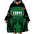 Custom Kenya Rugby Wearable Blanket Hoodie 2024 Go Champions Simbas - Green