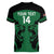 Custom Kenya Rugby Women V-Neck T-Shirt 2024 Go Champions Simbas - Green