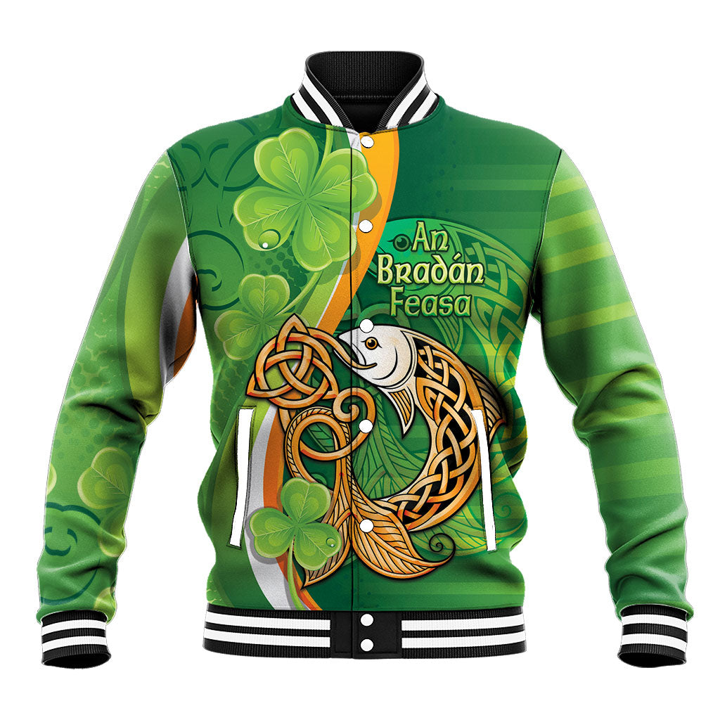 Salmon of Knowledge Ireland Baseball Jacket Celtic Mythology An Bradan Feasa