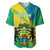 Gabon Baseball Jersey Coat Of Arms With Flag Gradient Style - Wonder Print Shop