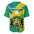 Gabon Baseball Jersey Coat Of Arms With Flag Gradient Style - Wonder Print Shop