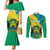 gabon-couples-matching-mermaid-dress-and-long-sleeve-button-shirts-coat-of-arms-with-flag-gradient-style